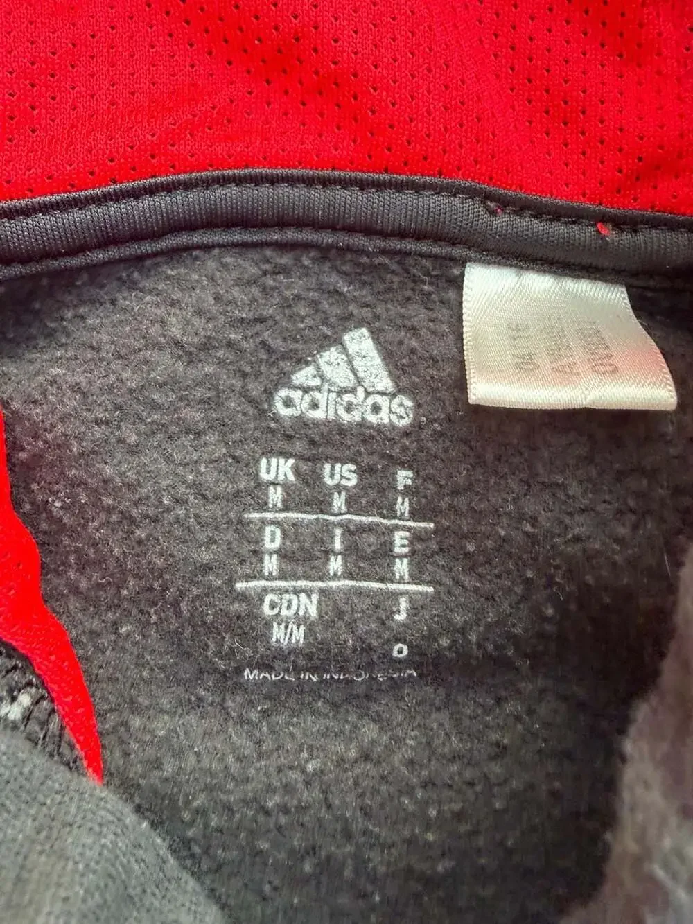 Adidas Performance Pullover Hoodie Black Red Logo